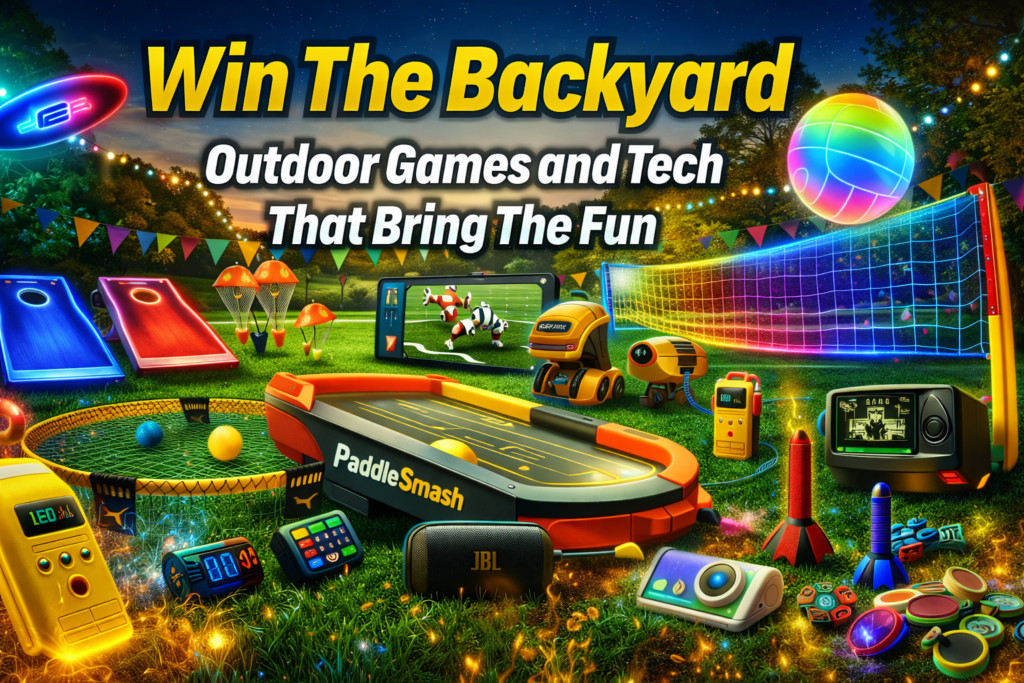 win the backyard with text